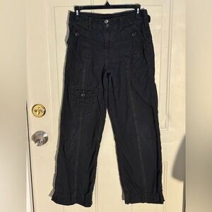 Limited Too Y2K Black Cargo Capri Pants Women’s Size 16
